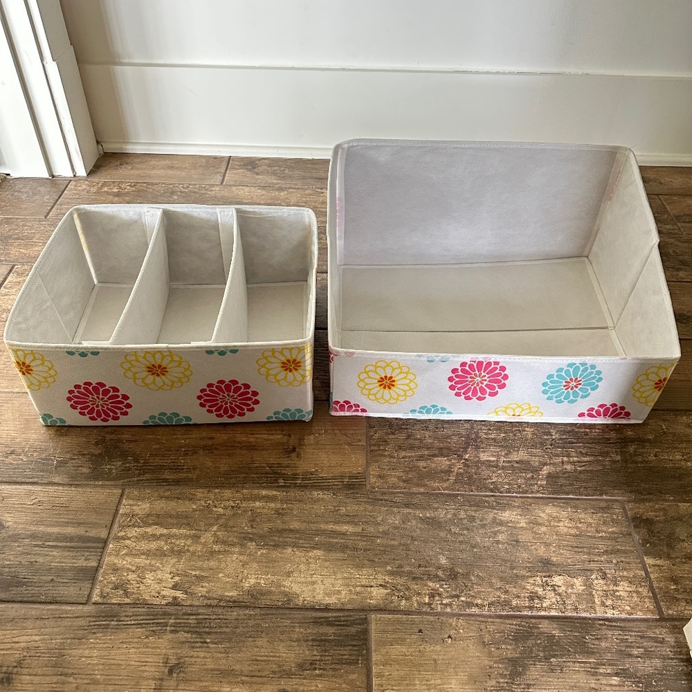 2 Waverly Large Cloth Storage Bins